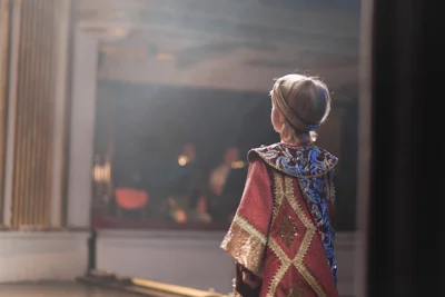 Child actor waiting in the wings