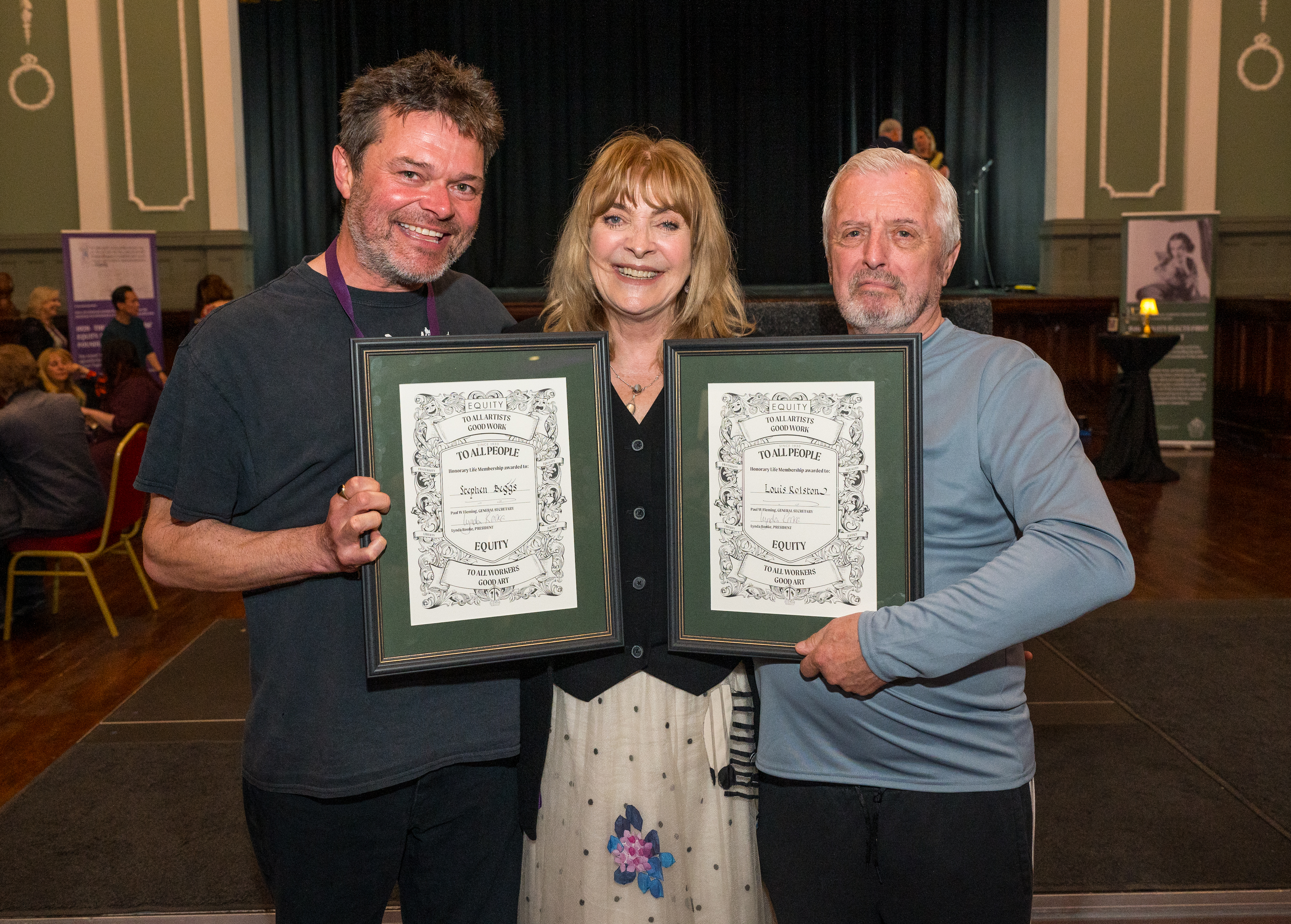 Stephen Beggs, Lynda Rooke and Louis Rolston