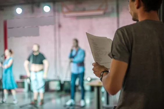 Singers rehearsing 