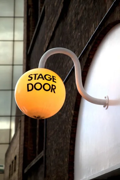 Stage door sign