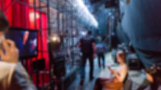 Backstage Shot of film or TV set