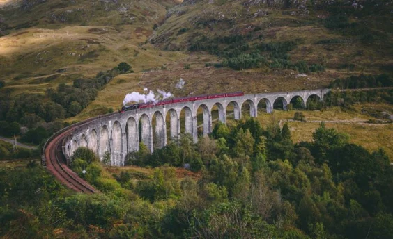 Photo shows popular film location the Glenfinnan Viaduct