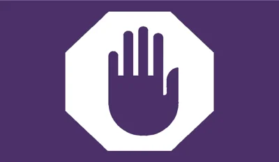 Graphic of a raised hand