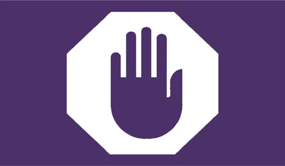 Graphic of a raised hand
