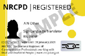 Qualified Sign Language Interpreter card