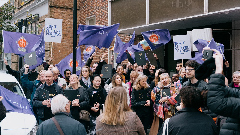 Demonstration at Arts Council England (ACE) offices in London