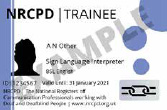 Trainee Sign Language Interpreter card