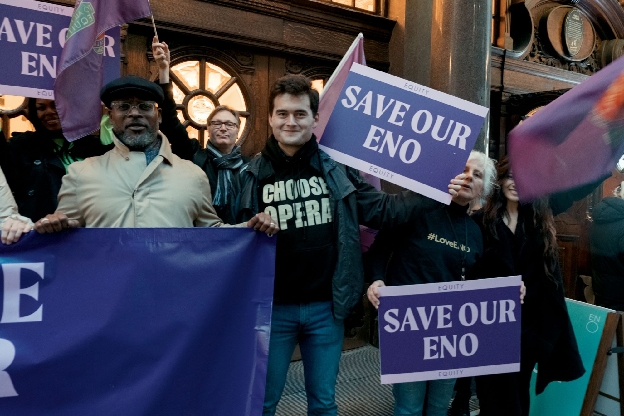 Save our ENO banners and members