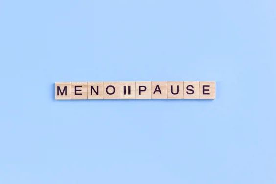 Letters spelling out Menopause