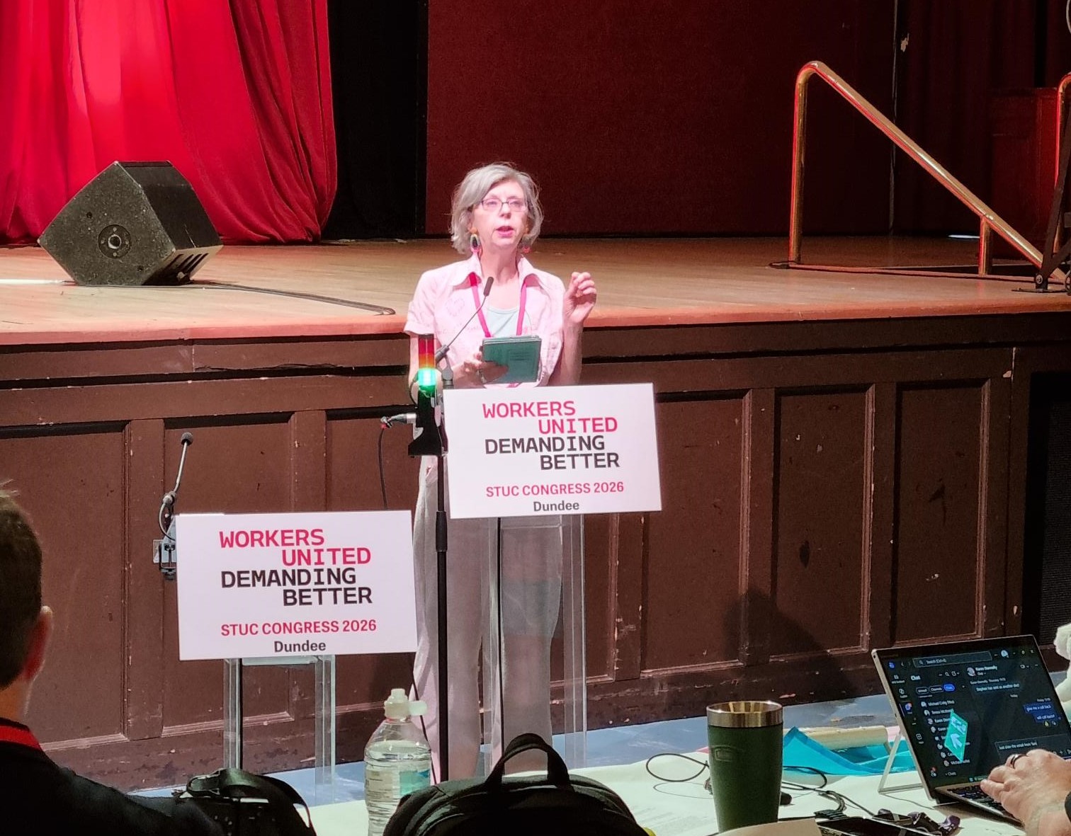 Kirsty Miller, Equity activist and member of Equity's Scotland National Committee addresses STUC 2026