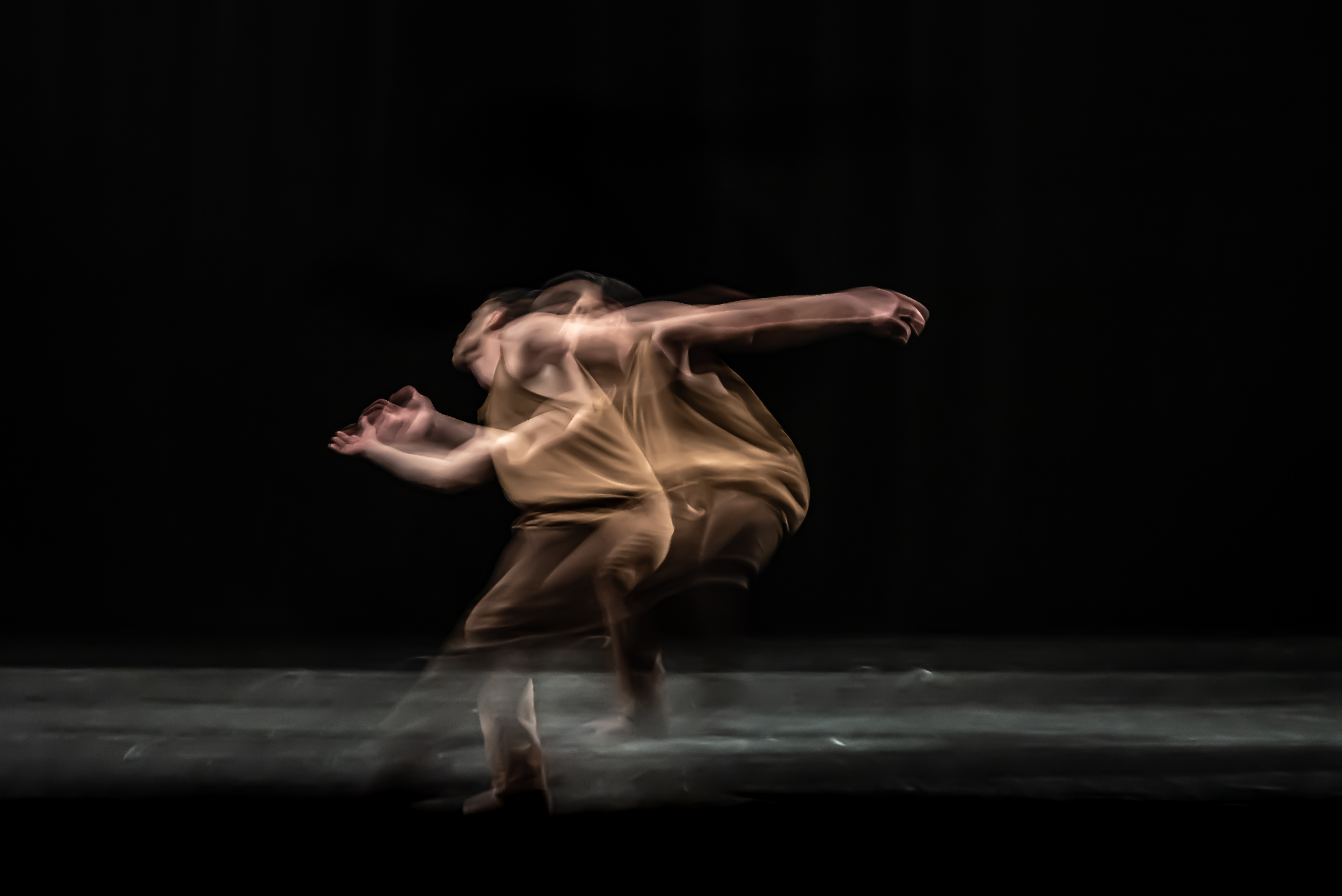 Blurred dancer showing movement