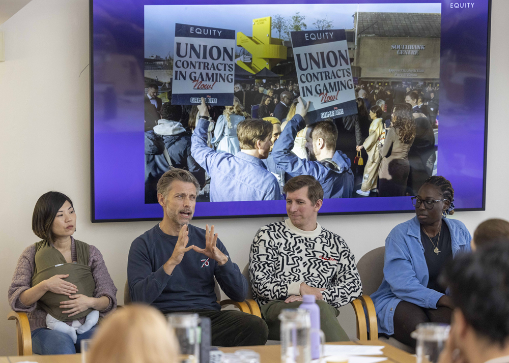 Panelists at the videogames event